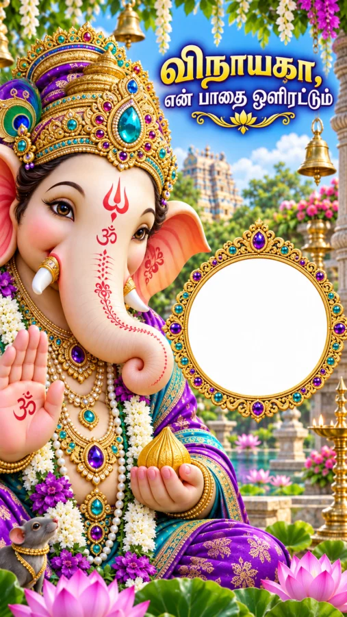 விநாயகர் போட்டோ ஃபிரேம் – பாதை ஒளிரட்டும் | Pictelvo