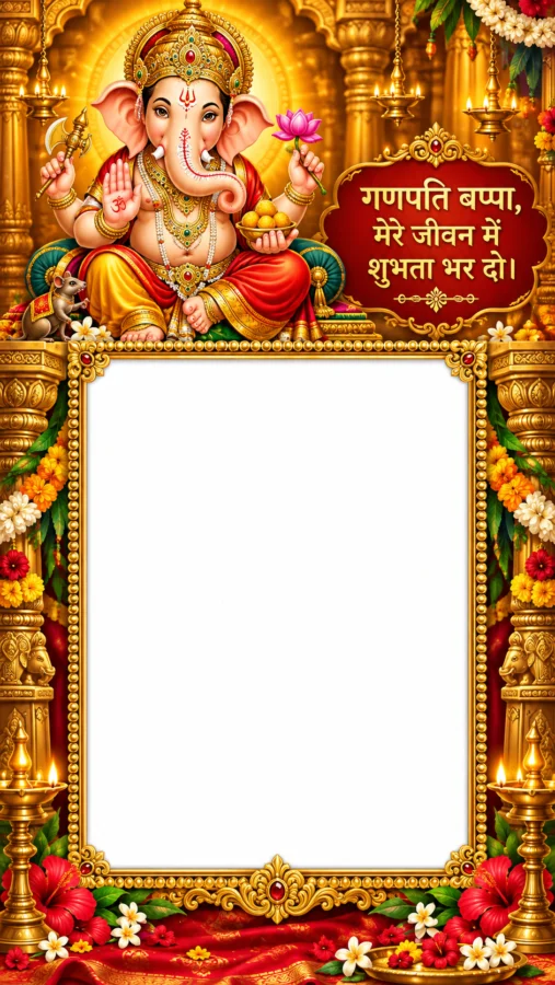 Ganesh Photo Frame in Hindi – Add Your Photo Online