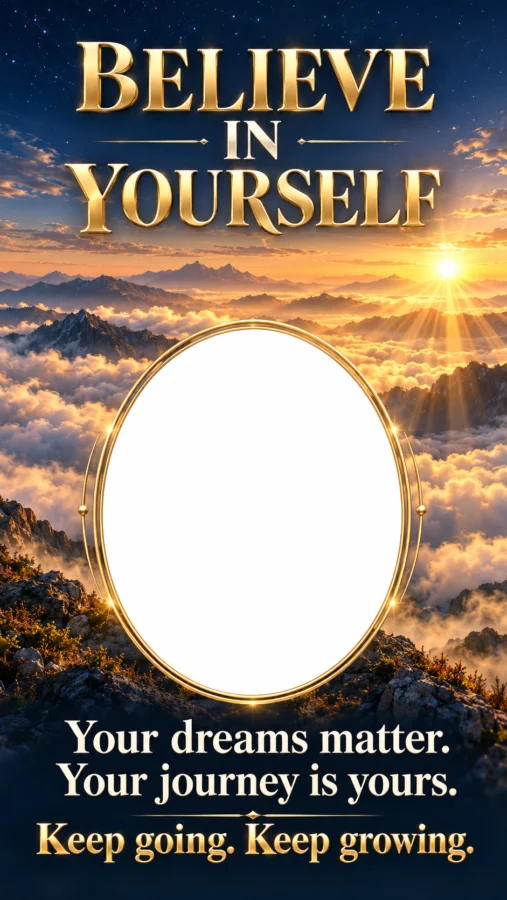 Believe in Yourself Photo Frame – Add Your Photo