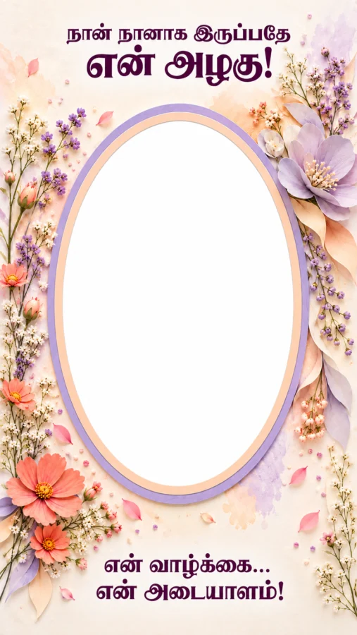 நான் நானாக இருப்பதே என் அழகு – Tamil Photo Frame