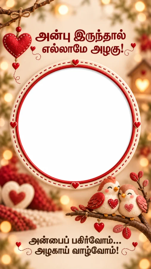 அன்பு இருந்தால் எல்லாமே அழகு – Tamil Love Photo Frame