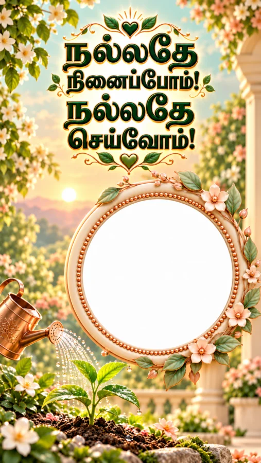 நல்லதே நினைப்போம் – Tamil Positive Photo Frame