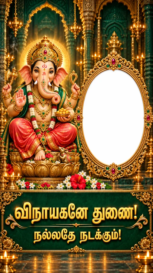 விநாயகனே துணை – Tamil Vinayagar Photo Frame