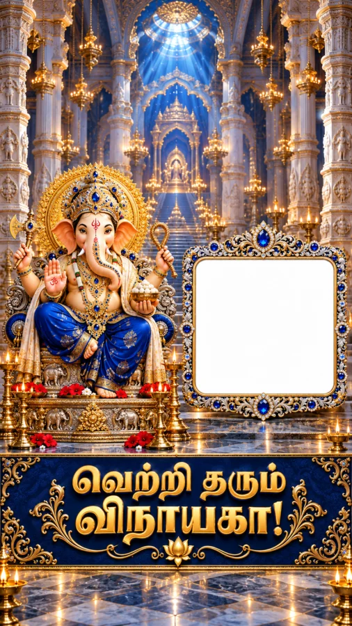 வெற்றி தரும் விநாயகா – Tamil Vinayagar Photo Frame